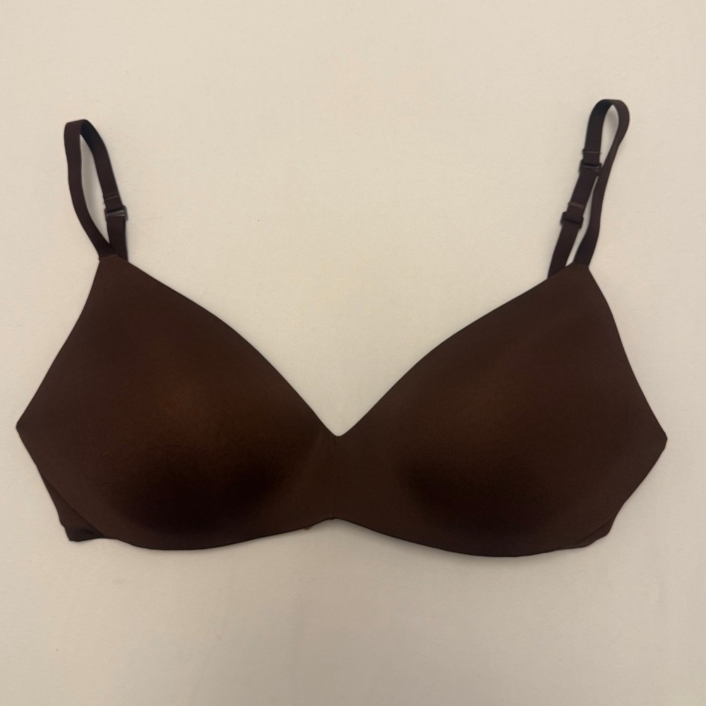 Skims, Wireless Form Push Up Plunge Bra, 32DD, Cocoa, Seamless Comfort, MSRP $54